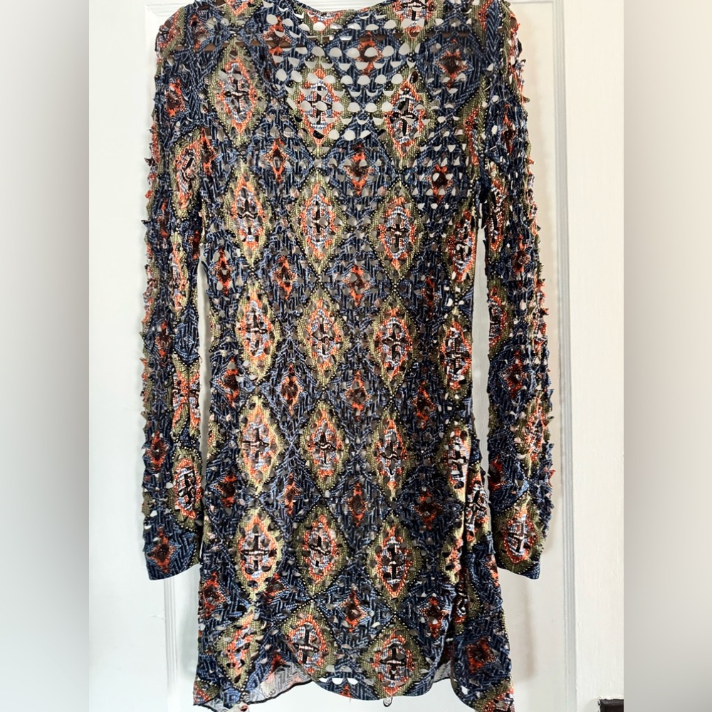 Laser cut tunic. Beautiful as top, beach cover up or dress!